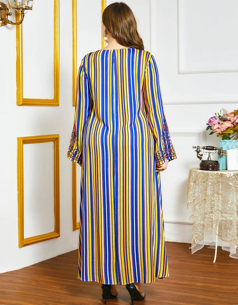 Multi Colored Maxi Dress For Women